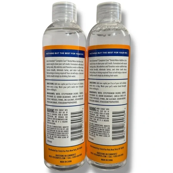 2x Arm & Hammer Dental Water Additive for Cats Complete Care Fresh Breath/Tartar - Picture 9 of 12